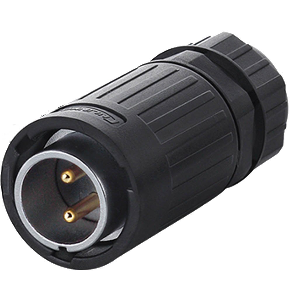 YA-20-C02PE-03-001, 2-Pin Male Cable Mount Waterproof Connector