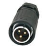 YA-20-C03PE-03-001, 3-Pin Male Cable Mount Waterproof Connector