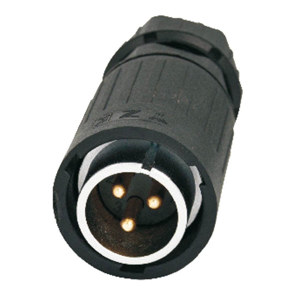 YA-20-C03PE-03-001, 3-Pin Male Cable Mount Waterproof Connector