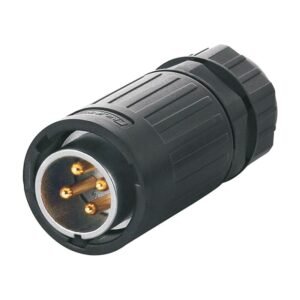 YA-20-C04PE-01-001, 4-Pin Male Cable Mount Waterproof Connector