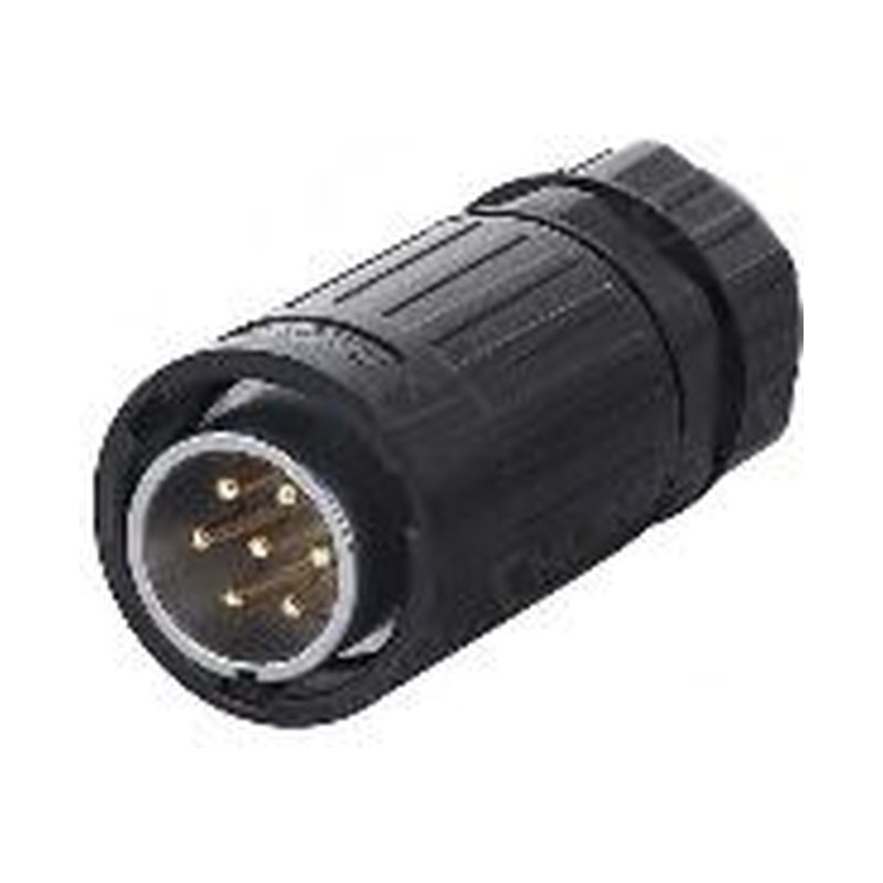 YA-20-C07PE-03-001, 7-Pin Male Cable Mount Waterproof Connector