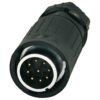 YA-20-C09PE-03-001, 9-Pin Male Cable Mount Waterproof Connector