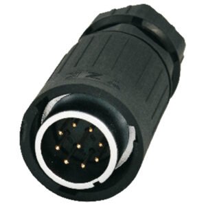 YA-20-C09PE-03-001, 9-Pin Male Cable Mount Waterproof Connector