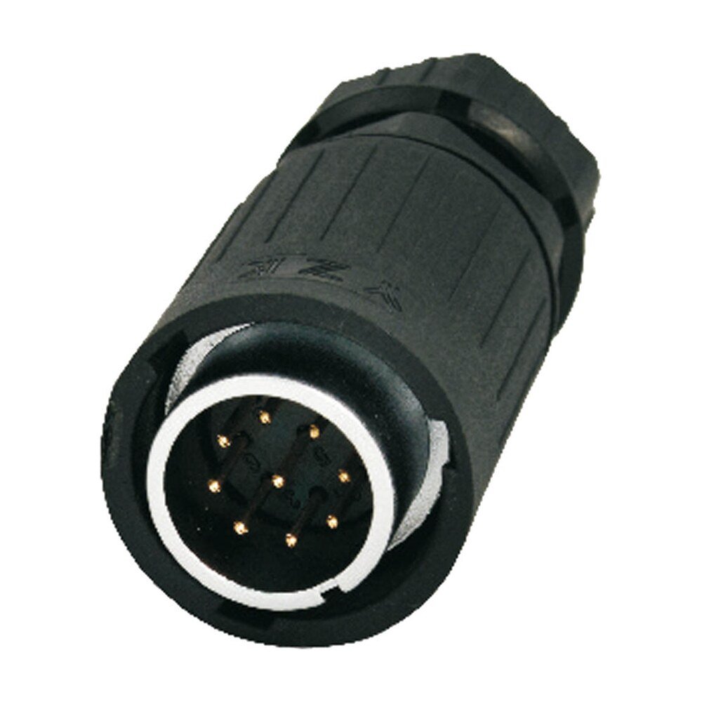 YA-20-C09PE-01-001, 9-Pin Male Cable Mount Waterproof Connector