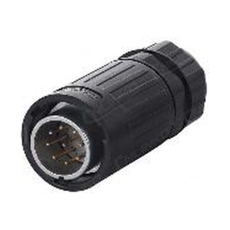 YA-20-C09PE-03-001, 9-Pin Male Cable Mount Waterproof Connector
