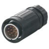 YA-20-C12PE-03-001, 12-Pin Male Cable Mount Waterproof Connector