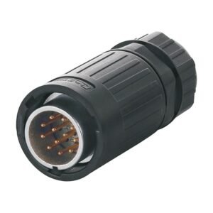 YA-20-C12PE-03-001, 12-Pin Male Cable Mount Waterproof Connector