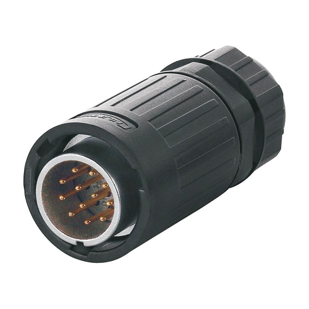 YA-20-C12PE-01-001, 12-Pin Male Cable Mount Waterproof Connector
