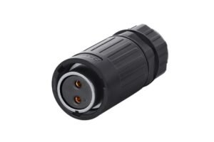 YA-20-J02PE-01-001, 2-Pin Female Cable Mount Waterproof Connector