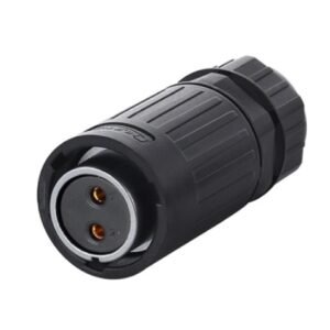 YA-20-J02PE-01-001, 2-Pin Female Cable Mount Waterproof Connector
