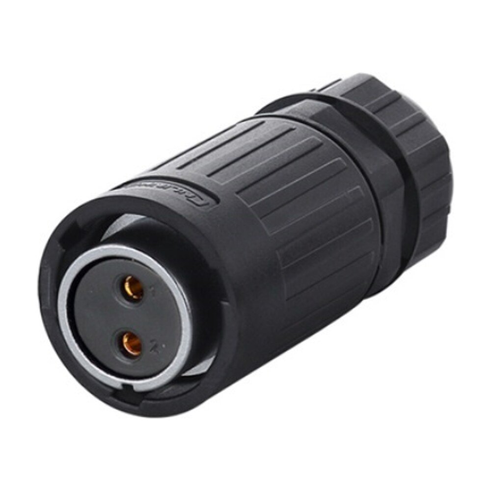 YA-20-J02PE-01-001, 2-Pin Female Cable Mount Waterproof Connector
