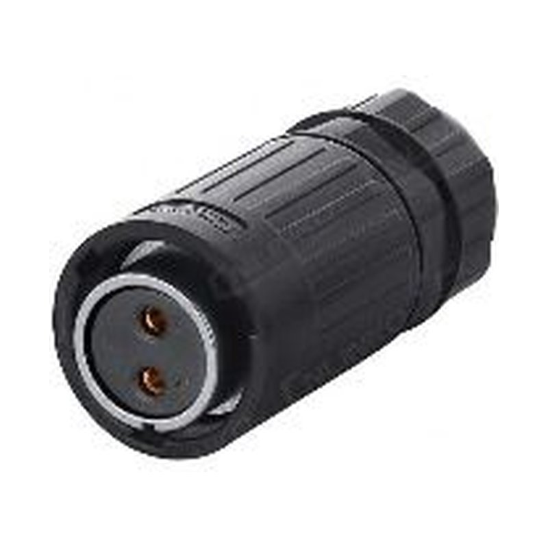 YA-20-J02PE-01-001, 2-Pin Female Cable Mount Waterproof Connector