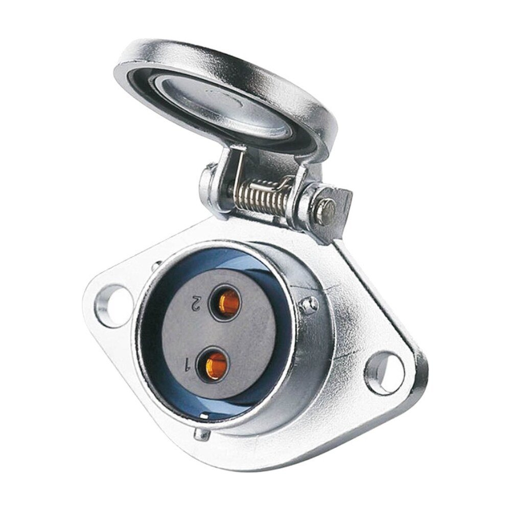 YA-20-J02SX-03-201, 2-Pin Female Panel Mount Waterproof Connector