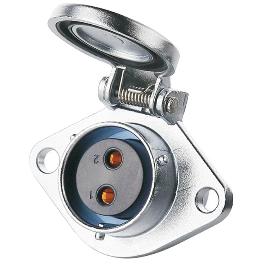 YA-20-J02SX-03-201, 2-Pin Female Panel Mount Waterproof Connector