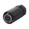 YA-20-J03PE-03-001, 3-Pin Female Cable Mount Waterproof Connector