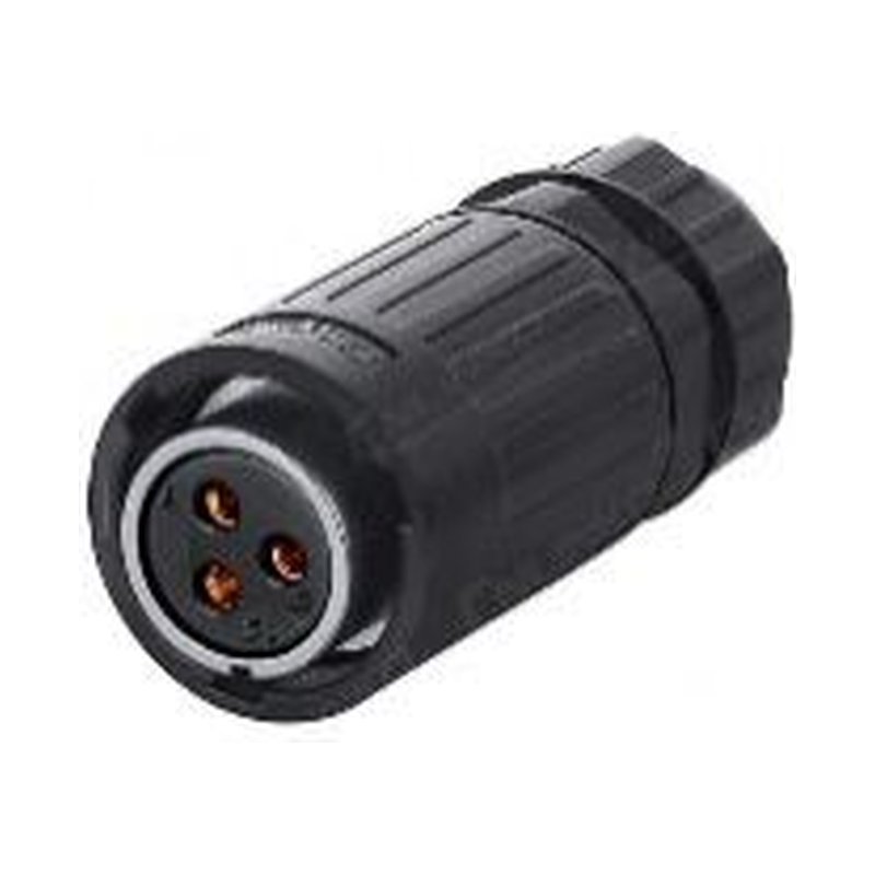 YA-20-J03PE-03-001, 3-Pin Female Cable Mount Waterproof Connector