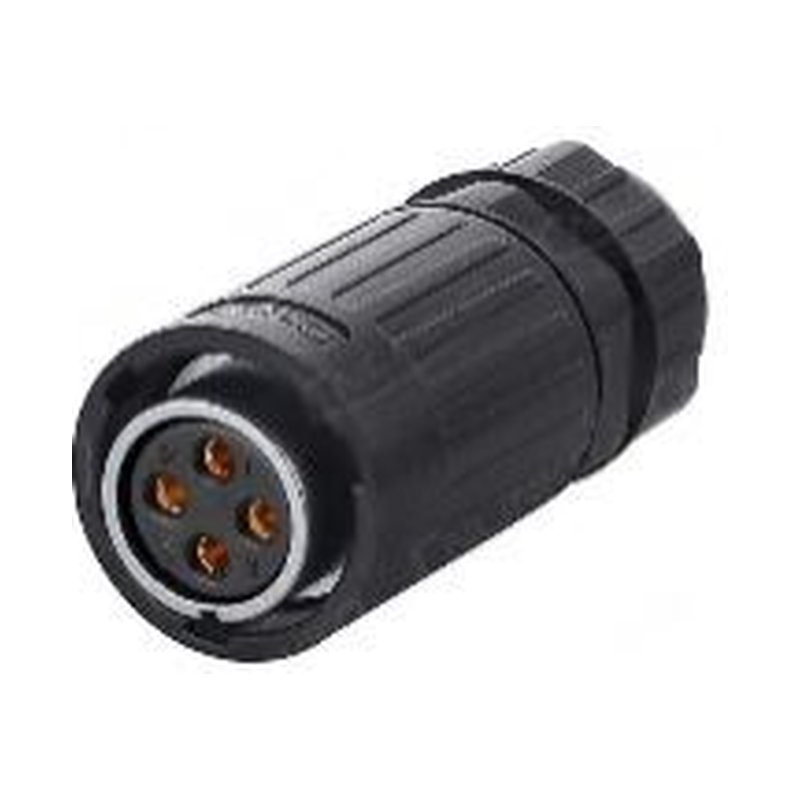 YA-20-J04PE-03-001, 4-Pin Female Cable Mount Waterproof Connector