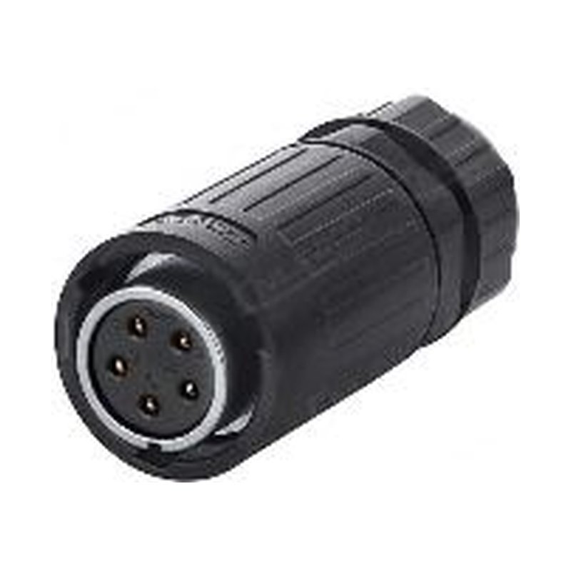 YA-20-J05PE-03-001, 5-Pin Female Cable Mount Waterproof Connector