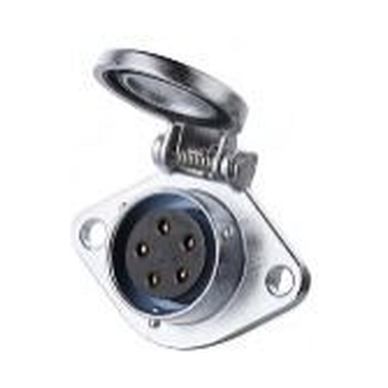 YA-20-J05SX-01-001, 5-Pin Female Panel Mount Waterproof Connector