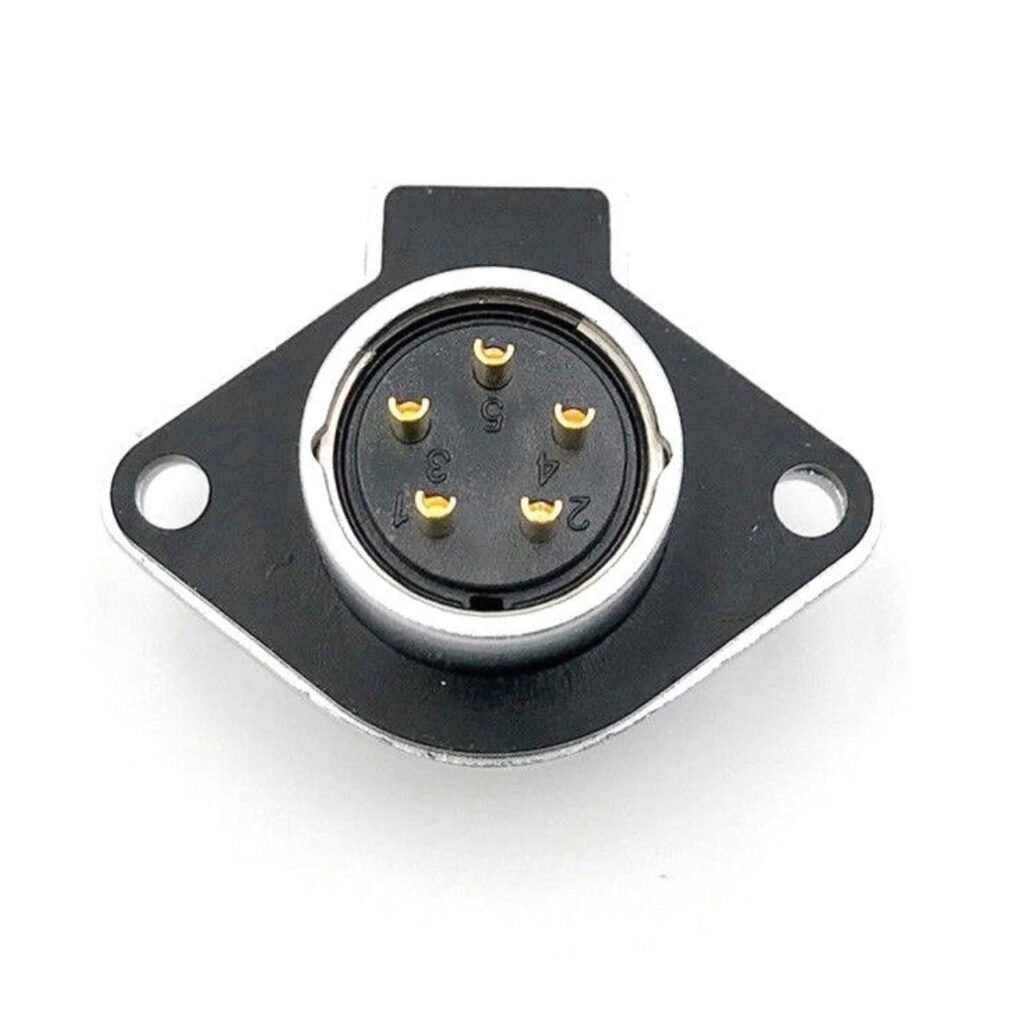 YA-20-J05SX-01-001, 5-Pin Female Panel Mount Waterproof Connector