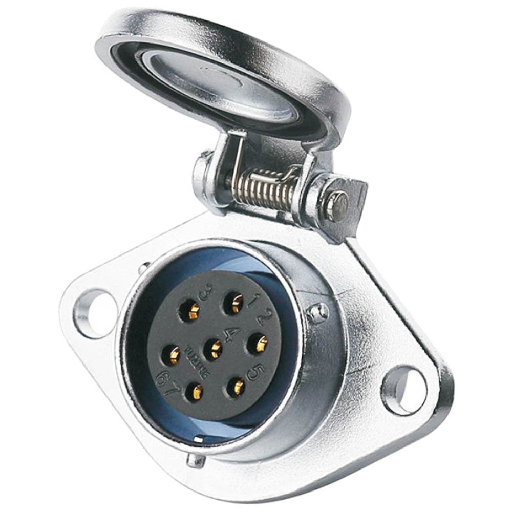 YA-20-J07SX-01-001, 7-Pin Female Panel Mount Waterproof Connector