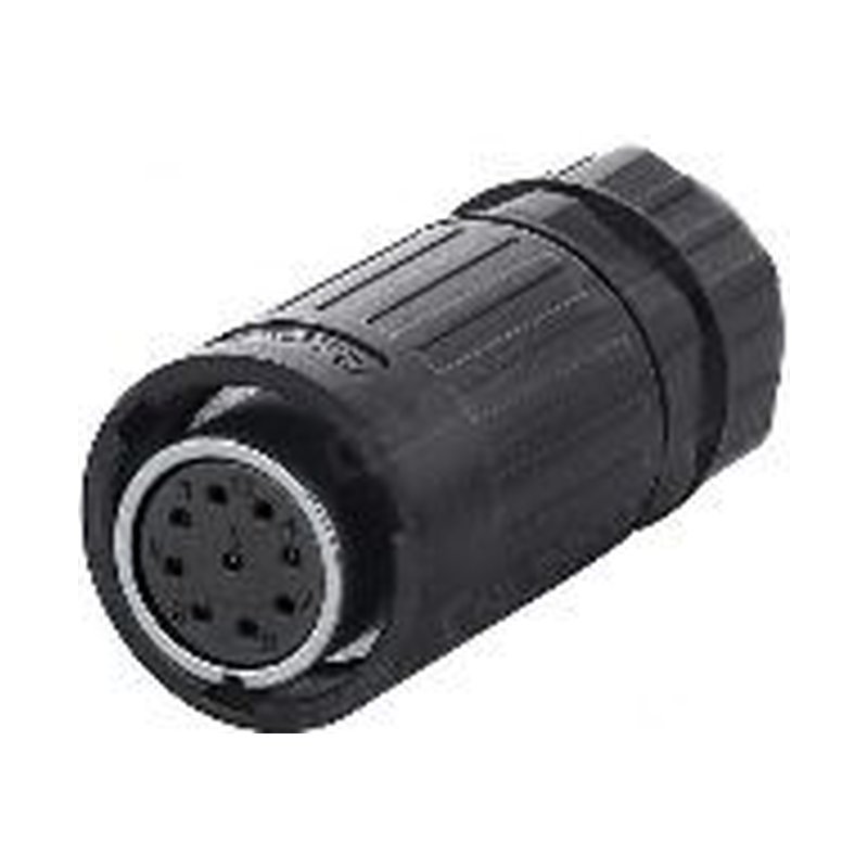 YA-20-J09PE-03-001, 9-Pin Female Cable Mount Waterproof Connector
