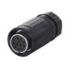 YA-20-J12PE-03-001, 12-Pin Female Cable Mount Waterproof Connector