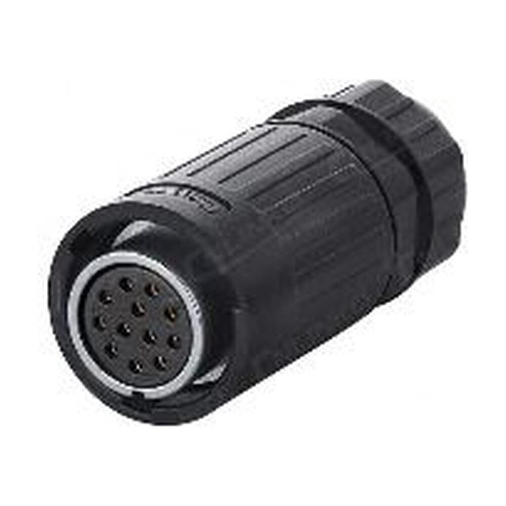 YA-20-J12PE-01-001, 12-Pin Female Cable Mount Waterproof Connector