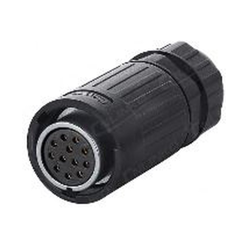 YA-20-J12PE-03-001, 12-Pin Female Cable Mount Waterproof Connector