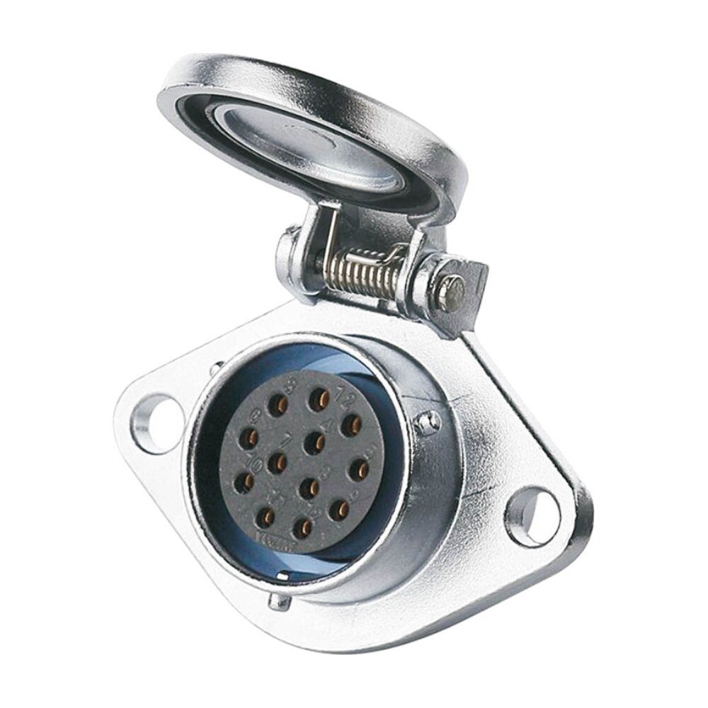 YA-20-J12SX-03-201, 12-Pin Female Panel Mount Waterproof Connector