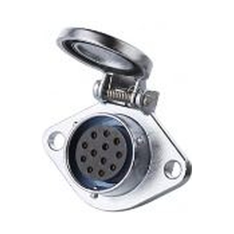YA-20-J12SX-01-001, 12-Pin Female Panel Mount Waterproof Connector