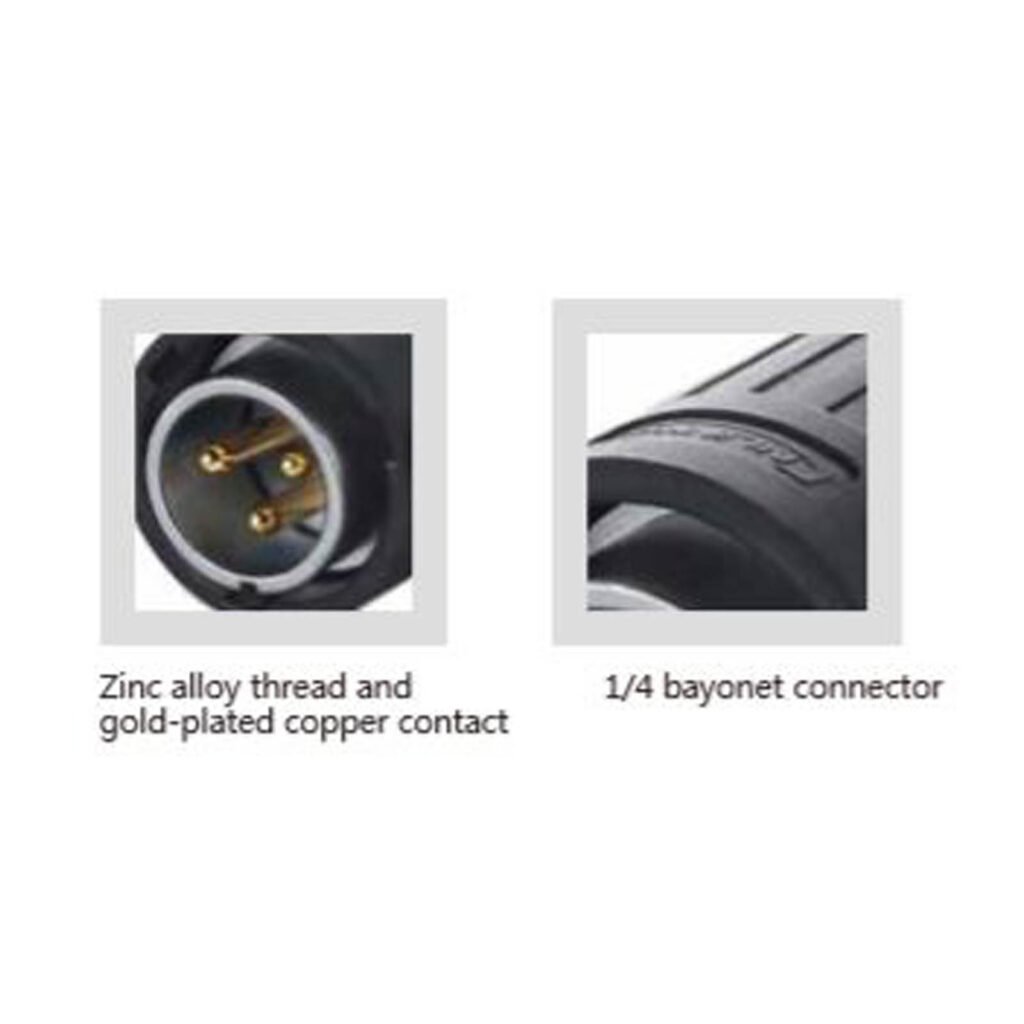 YA-20-J02SX-03-201, 2-Pin Female Panel Mount Waterproof Connector
