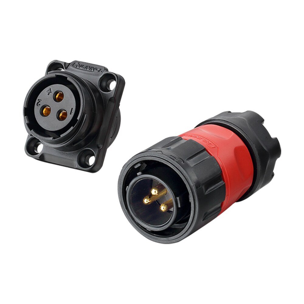 YM-20-J03SX-02-401, 3-Pin Female Panel Mount Waterproof Connector