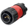 YM-20-C02PE-01-001, 2-Pin Male Cable Mount Waterproof Connector