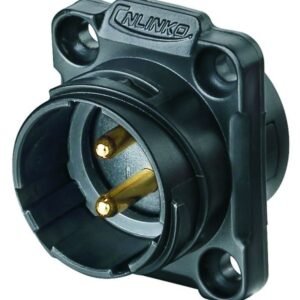 YM-20-C02SX-01-001, 2-Pin Male Panel Mount Waterproof Connector