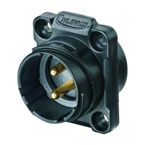 YM-20-C02SX-01-001, 2-Pin Male Panel Mount Waterproof Connector