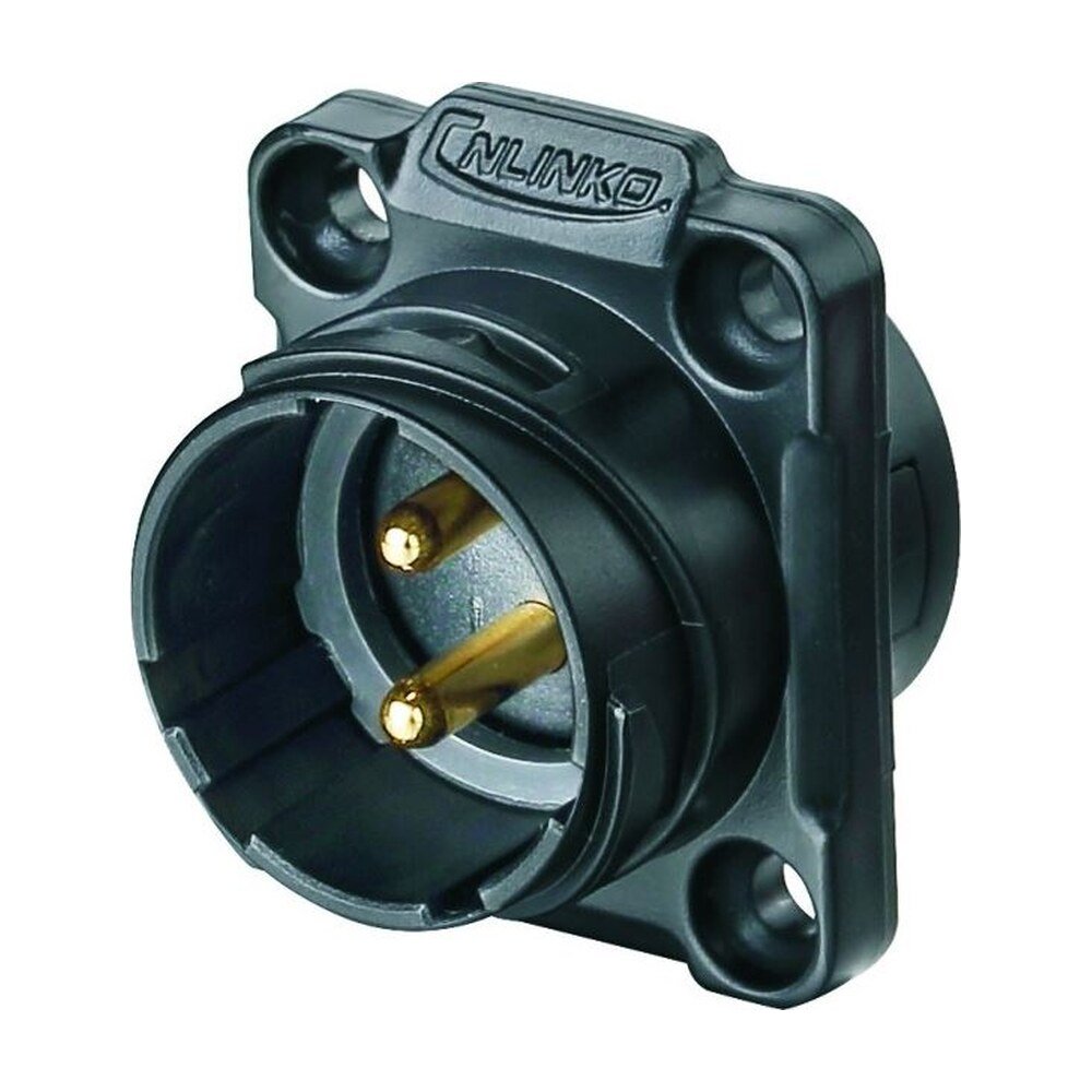 YM-20-C02SX-02-401, 2-Pin Male Panel Mount Waterproof Connector