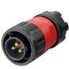 YM-20-C03PE-01-001, 3-Pin Male Cable Mount Waterproof Connector