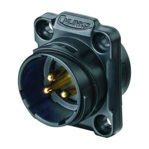 YM-20-C03SX-02-401, 3-Pin Male Panel Mount Waterproof Connector