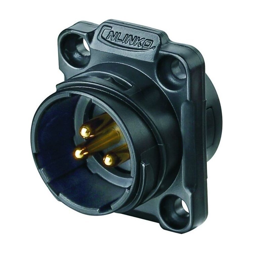 YM-20-C03SX-02-401, 3-Pin Male Panel Mount Waterproof Connector