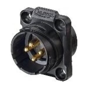 YM-20-C04SX-01-001, 4-Pin Male Panel Mount Waterproof Connector