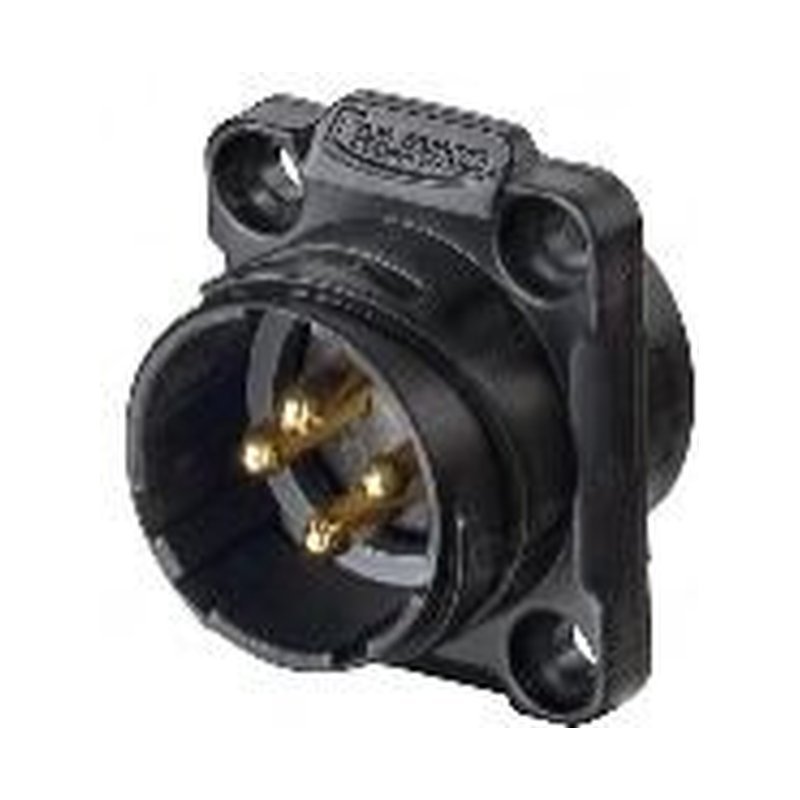 YM-20-C04SX-01-001, 4-Pin Male Panel Mount Waterproof Connector