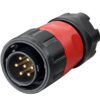 YM-20-C07PE-01-001, 7-Pin Male Cable Mount Waterproof Connector