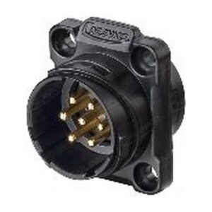YM-20-C07SX-02-401, 7-Pin Male Panel Mount Waterproof Connector