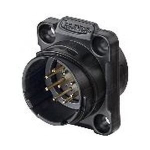 YM-20-C09SX-01-001, 9-Pin Male Panel Mount Waterproof Connector