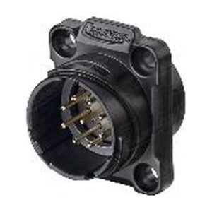 YM-20-C09SX-01-001, 9-Pin Male Panel Mount Waterproof Connector