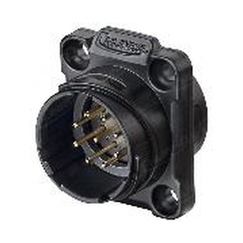 YM-20-C09SX-01-001, 9-Pin Male Panel Mount Waterproof Connector