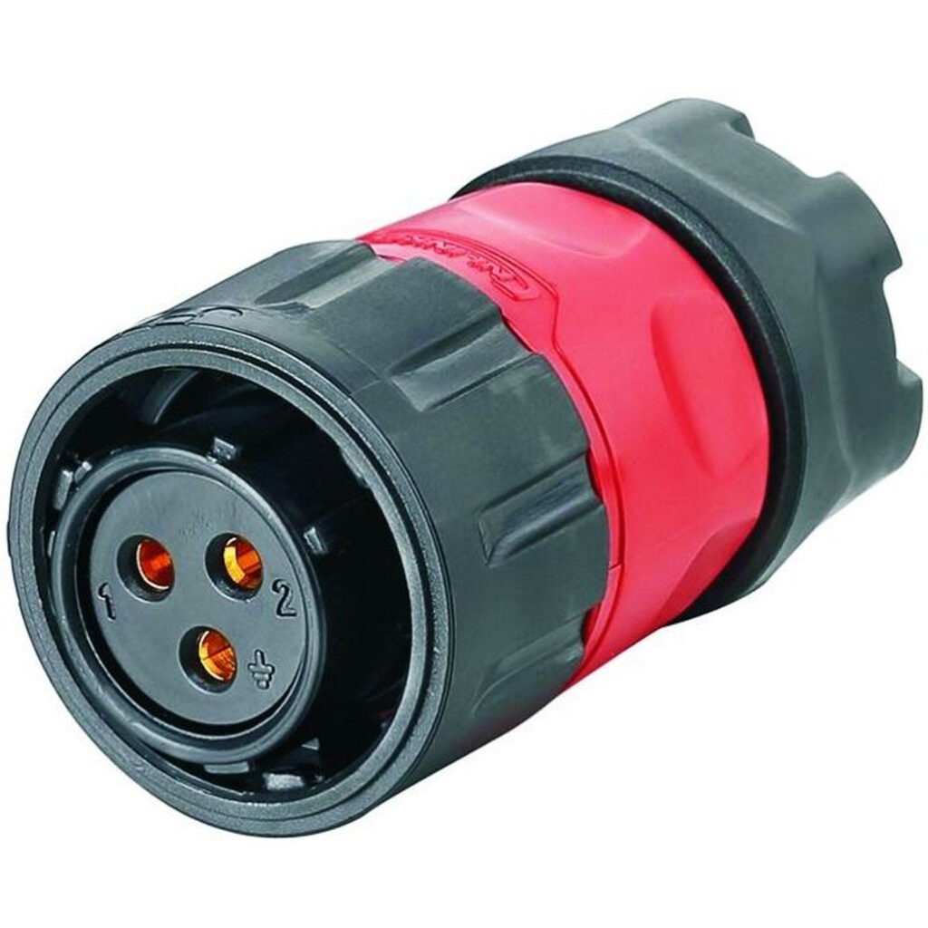 YM-20-J03PE-01-001, 3-Pin Female Cable Mount Waterproof Connector