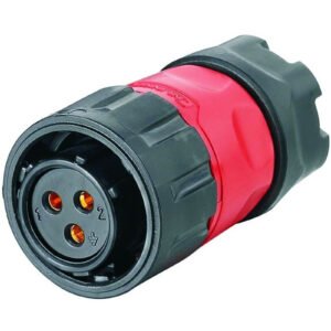 YM-20-J03PE-01-001, 3-Pin Female Cable Mount Waterproof Connector