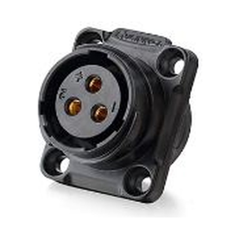 YM-20-J03SX-01-001, 3-Pin Female Panel Mount Waterproof Connector